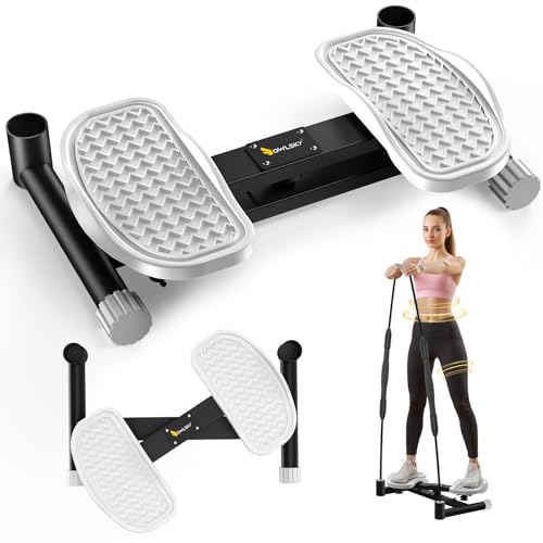 OWLSKY Waist Twister Machine Exercise, Ab Twist Board with 330 lbs Weight Capacity, Abs Workout, 20dB Home Gym Equipment for Women Men - color: Black