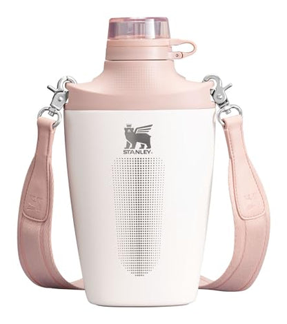 Stanley Cross Bottle 23 oz | Travel Water Bottle with Jacquard Strap | Leakproof Tritan Lid with Removable Straw | Insulated Stainless Steel | BPA-Free | Rose Quartz - color: Rose Quartz, size: 23 Ounces