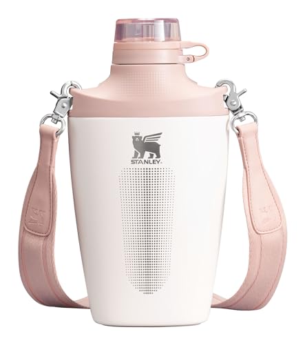 Stanley Cross Bottle 23 oz | Travel Water Bottle with Jacquard Strap | Leakproof Tritan Lid with Removable Straw | Insulated Stainless Steel | BPA-Free | Rose Quartz - color: Rose Quartz, size: 23 Ounces