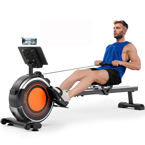 Dripex Rowing Machine, Upgraded Rowing Machines for Home, Magnetic Rower - color: Black/Orange