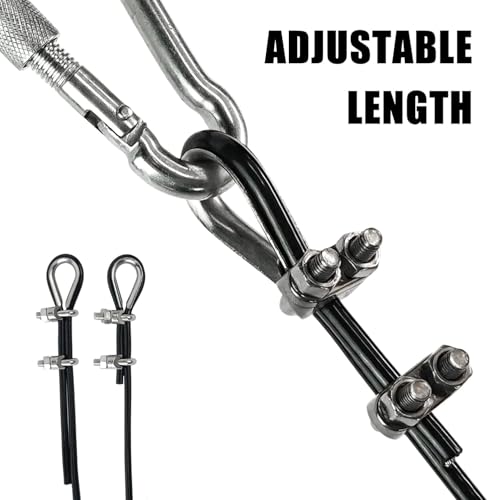 Adjustable Fitness Pulley Cable,Replacement Cable Machine Accessories,Cable Pulley Attachments for Gym -Thick 5mm(0.2inch) Heavy Duty Steel Wire Rope for Home Gym Cable - size: 157.5"