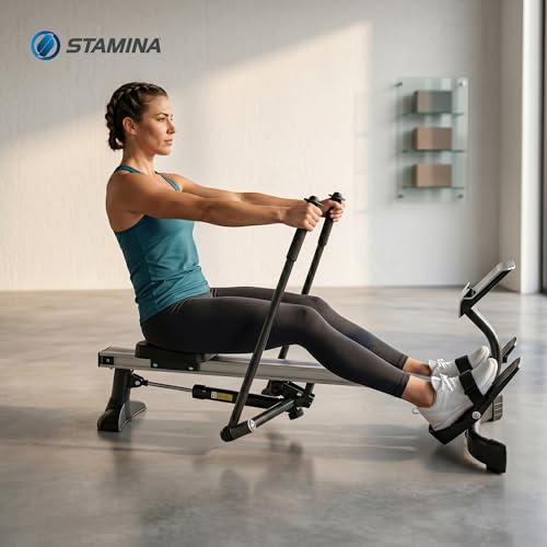 Stamina Hydraulic Rowing Machine, BodyTrac Glider with Cylinder Resistance, 250 Lbs - Home and Gym Exercise Equipment - Ideal for Fitness Training and Body Workout - style: Glider 1052