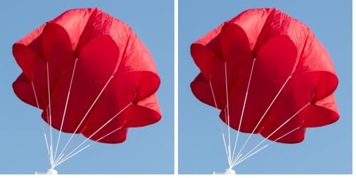 Relationshipware StratoChute 24" Red Rip-Stop Nylon Parachute for Water or Model Rocket (Pack of 2) - size: 24 inches (Pack of 2)