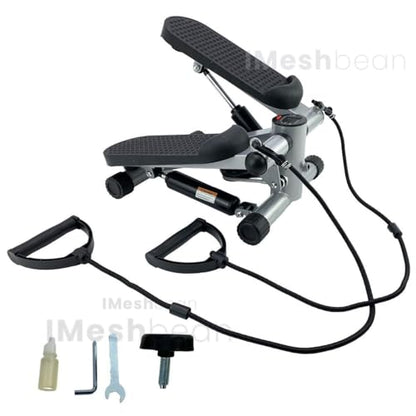iMeshbean Steppers for Exercise at Home, Mini Stepper, Stair Stepper with 330LBS Weight Capacity, Home Fitness Stepper with LCD Monitor, Stepper Machine with Resistance Bands