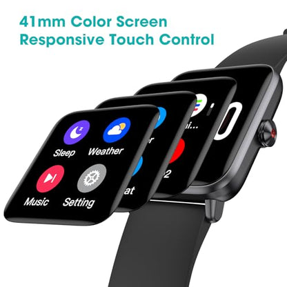 Pedometer Watch Senior Friendly No App No Phone Required, Fitness Tracker - color: Black
