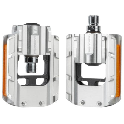 Folding Bike Pedals, All Aluminum Alloy Non-Slip Bike Pedals - color: Silver