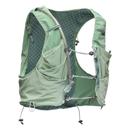 Nathan Hydration Vest 12L for Running & Hiking - Quick-Fit Adjustments, Breathable Mesh, 1.6L Insulated Bladder, Lightweight 8.8 oz, 6 Power Mesh Pockets, Diagonal Zip - Pinnacle Pro - size: Medium, style: Sage Green
