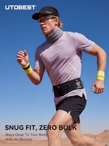 UTOBEST Running Belt for Men & Women, No Bounce Running Waist Pack, B7 Pro - color: Black, size: 2XL(35.4-37.4")