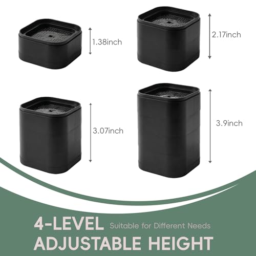 Treadmill Incline Riser Blocks, Walking Pad Incline Blocks - color: Black, 4 PCS