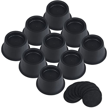 DEDU Bed Risers 2 Inch Heavy Duty 9 Pack, Furniture Risers for Sofas Supports Up to 6600 Lbs, Round Couch Risers for Bed, Couch, Desk or Chair (Black) - size: 2 inch
