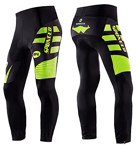 sponeed Men's Cycling Jersey Full Sleeve Riding Wear Long Sleeve T Shirts Pants - color: Green, size: Small