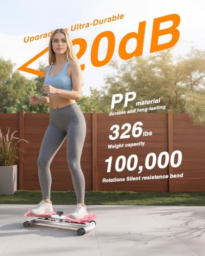 Waist Twister Machine Exercise, 326 lbs Ab Twister Board for Exercise, Home Gym, Balance Training & Fat Burning, Noiseless Workout Equipment for Women & Men - Twist Exercise Machine - color: Light Pink