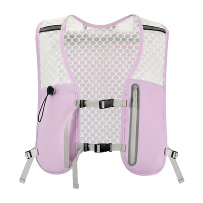 Running Vest for Women Men Hydration Backpack with 500ml Soft Flask Lightweight Water Pack - color: Lilac Vest Only