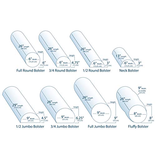 EARTHLITE Bolster Pillow Jumbo – Durable Massage Bolster, 100% PU Upholstery incl. Strap Handle - color: Mystic Blue