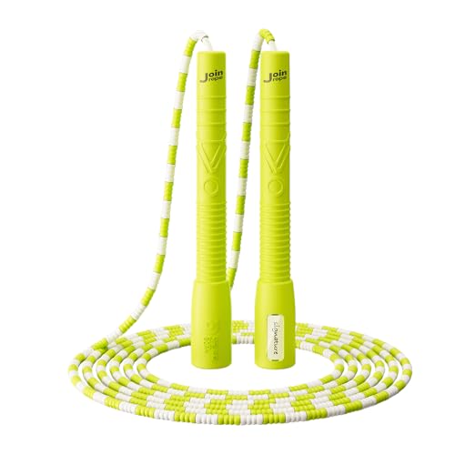 Adjustable Dual-Bearing Jump Rope with Soft Beads for Kids & Adult - color: Green