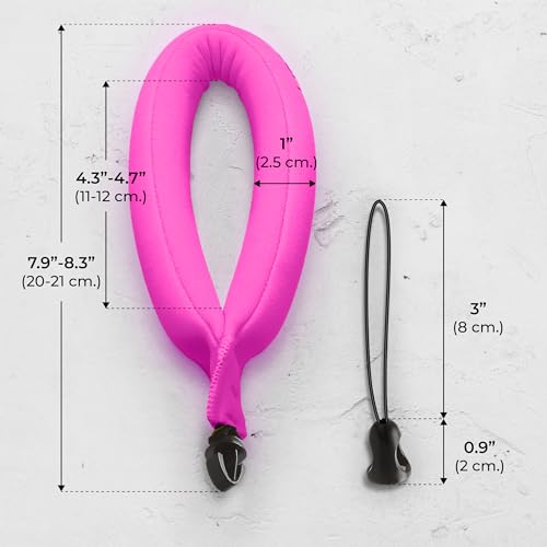 Nordic Flash Floating Camera Wrist Strap 2-Pack, Underwater & Waterproof - color: Pink & Red