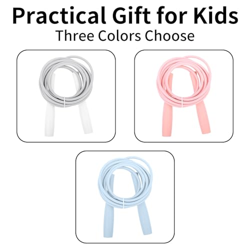 Jump Ropes Kids, Adjustable Children Jump Rope with ABS Handles and PVC Rope for Child Student Toddler - color: Grey