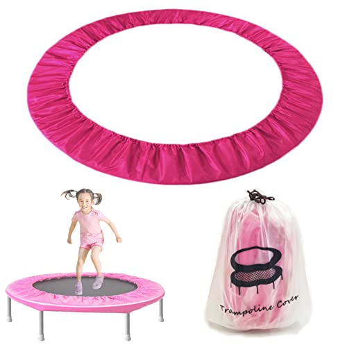 Trampoline Spring Cover 40 Inch Replacement Safety Pad for Mini Trampoline 3 Layer Protect Tear-Resistant Oxford Cloth Easy to Install Replacement for Home, Gym - color: pink
