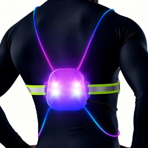 Reflective Running Vest for Men & Women, Built-in Control Panel