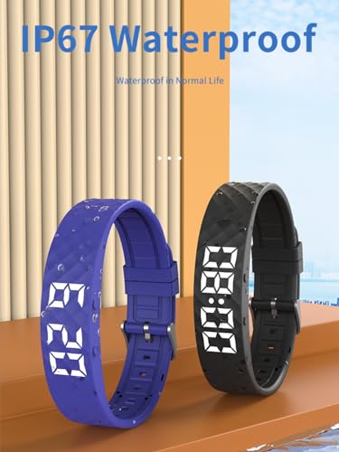 Non-luetooth Led Fitness Tracker Watch No App No Phone Required Fitness Watch Pedometer Watch with Steps Calories Sleep Tracker Alarm Clock for Man Women - color: Rose Red