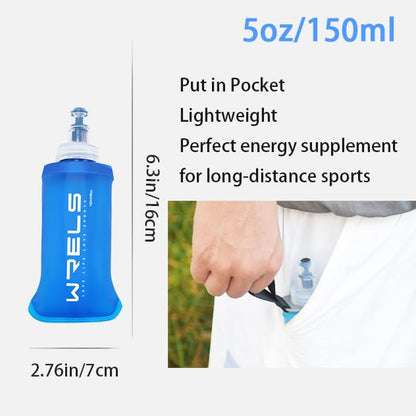 Soft Running Water Flask Soft Flasks Collapsible Soft Water Bottles Small BPA-Free for Sports Hiking Hydration Pack 5oz/8oz/17oz(PINK,5oz*2) - color: Pink, style: 150ml/5oz-2 Pack