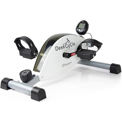 DeskCycle Under Desk Bike Pedal Exerciser - Stationary Bikes for Home & Office - Standard and Adjustable Height Versions - size: Standard Height, style: White