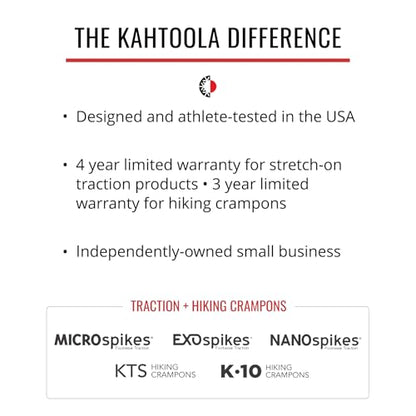Kahtoola 1st Gen NANOspikes Footwear Traction for ICY Winter Road Running & Walking - color: Charcoal, size: Large