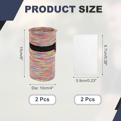 Wrist Pouch, Wrist Wallet Wristband with PVC Card Pouch Zipper Wristband Sports Sweatbands for Men and Women - color: Rainbow Stripes