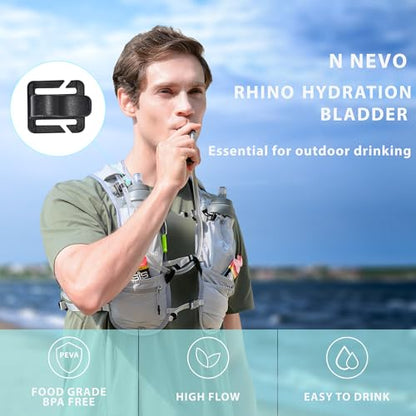 N NEVO RHINO Hydration Bladder 1.5L-3L Kit, Water Bladder for Running Vest - color: 2L-White