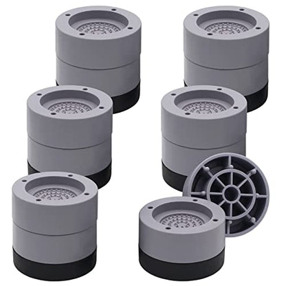 6 Sets Furniture Risers 1", 2 inch Grey Bed Risers, Heavy Duty - color: Grey-6 Pack, size: two layers (2.3 inch)