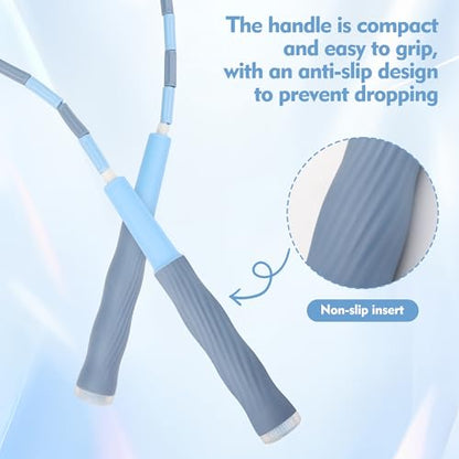 Coolrunner 9 FT Upgraded Kids Jump Rope, 2PC Soft Beaded Skipping Rope