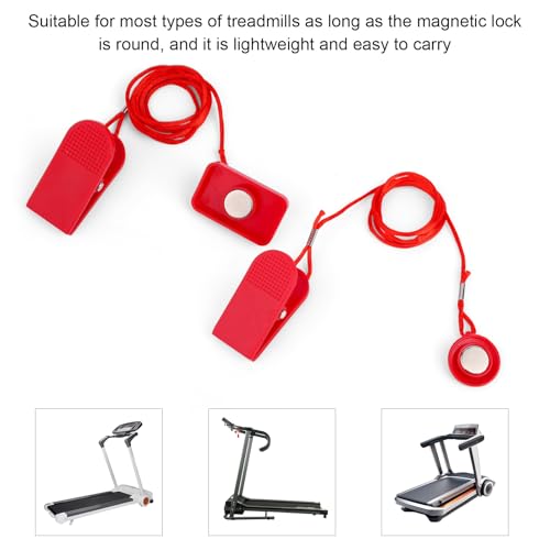 Gosknor 2pcs Treadmill Magnet Safety Key, Magnetic Safety Switch Clip Universal Treadmill Emergency Stop Magnet Running Machines Replacement Parts Accessories - style: Style C