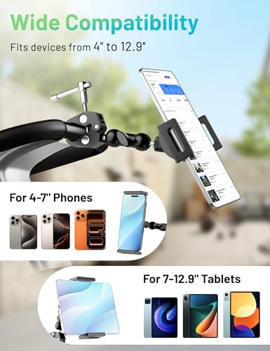 iPad Holder for Mic Stand, Mic Tablet Stand – 360° Swivel