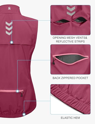 Little Donkey Andy Women's Lightweight Quick Dry Vest Windproof Summer Vest - color: Rose, size: Small