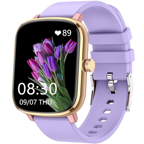 Popglory Smart Watch, 1.69'' Fitness Watch Women Men with Heart Rate, Blood Pressure, Blood Oxygen & Sleep Monitor, 110 Sports Modes Fitness Tracker, Waterproof Pedometer Compatible Android iPhone