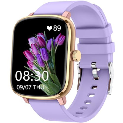 Popglory Smart Watch, 1.69'' Fitness Watch Women Men with Heart Rate, Blood Pressure, Blood Oxygen & Sleep Monitor, 110 Sports Modes Fitness Tracker, Waterproof Pedometer Compatible Android iPhone