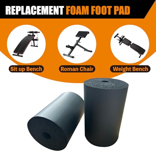 4 Pcs Foam Pad Roller, Foam Roller Pad Replacement for Leg Extension Weight Bench Inversion Table and Home Gym Exercise Equipments, Suitable for 1-inch Rod (7.87"L X 4.72" Od X 1.18" Id)