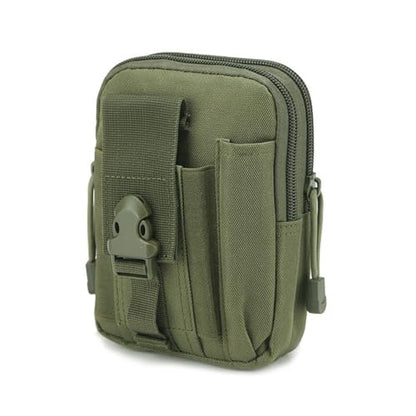 Belt Pouch, Tactical Molle Phone Pouch EDC Utility Pouches Waist Bag Packs, Small Cell Phone Holster Gear Tool Gadget Pocket for Men Running - color: Green