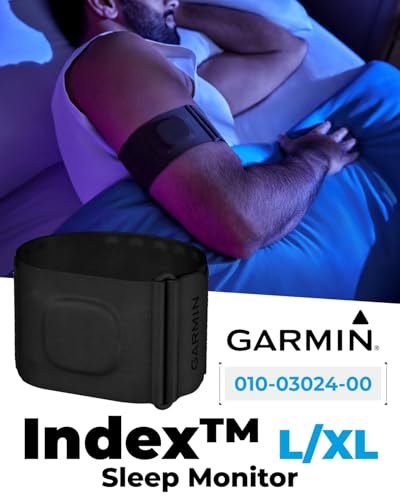 Garmin Index Sleep Monitor (L/XL) – Smart Sleep Band with Advanced Sleep Tracking & Recovery Metrics, HRV, Skin Temperature & Women's Health Tracking, Garmin Connect Compatible PowerBank