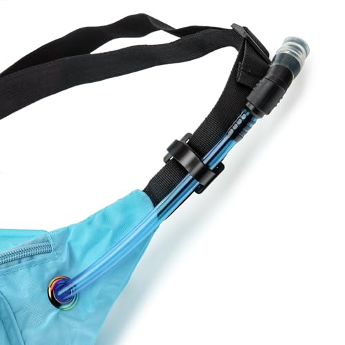 HY-FAN Hydration Fanny Pack with Bladder, 17oz BPA-Free, Hands-Free Design, Secure Pockets, Ideal for Athletic Outdoor Activities, Travel and More - Sky Blue - color: Sky Blue