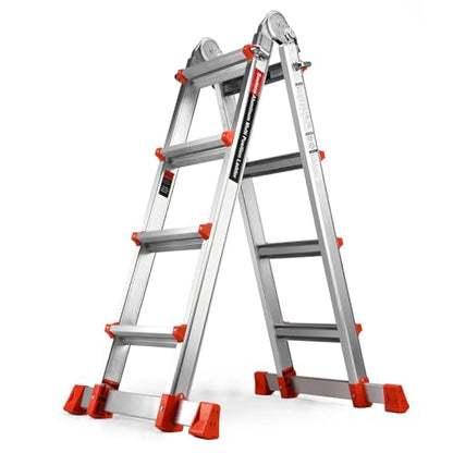 Soctone Ladder, A Frame Extension Ladder, 14 Ft Multi Position Ladder - size: 14 Ft