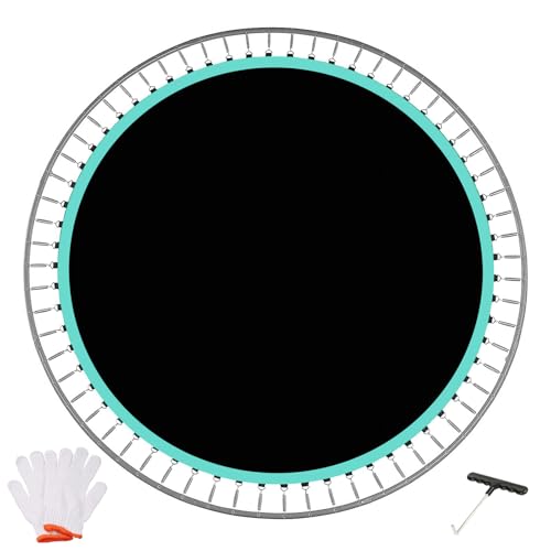 Trampoline Replacement Mat for 12/14/15FT Fit 72/84/96V Use 5.3-9.0 Springs - size: 15FT-96V-Rings-6.5"Spring-160.4" Diam