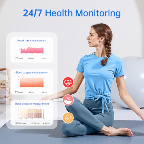 Smart Ring for Women & Men, Health Tracker Ring, Fitness Tracker Ring - color: Blue, size: 10#