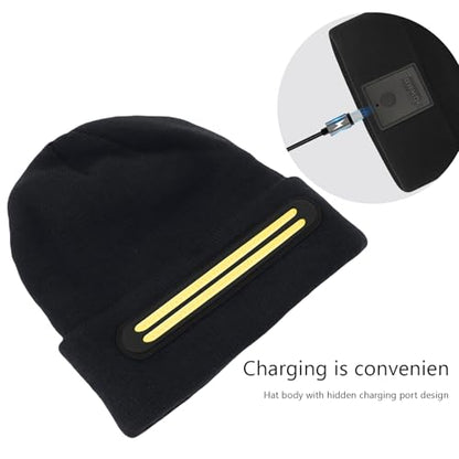 Beanie with Light, 230° Wide Beam Unisex - color: Grey