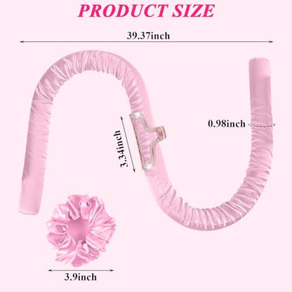 Rods Curlers Set Foam Hair Curlers for Short and Long Hair, No Heat Foam Rollers(Pink) - color: Pink