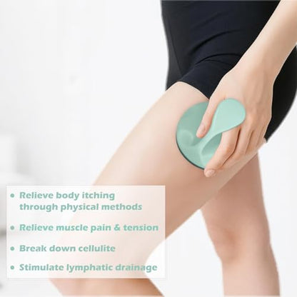 Lymphatic Massage Roller for Cellulite Remover Body Sculpting - Handheld Cellulite Massage Tool for Body Bloat Blood Circulation Lymphatic Drainage Green - size: Steel Roller-green