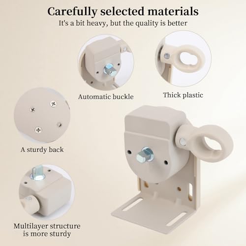 Roller Blind Bracket Replacement for Coolaroo Sun Shades Beige - color: Beige, size: 1 set bracket