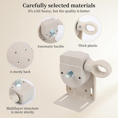 Roller Blind Bracket Replacement for Coolaroo Sun Shades Beige - color: Beige, size: 1 set bracket