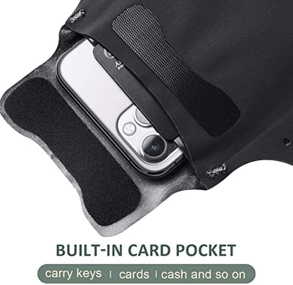 Sweatproof Cell Phone Armband for Running, Adjustable Phone Holder Fit Up to 6.5'' Phone for iPhone 16 15 14 13 12 11 Pro Max XR SE 8 Plus S22 S23 S24-Black - color: Black