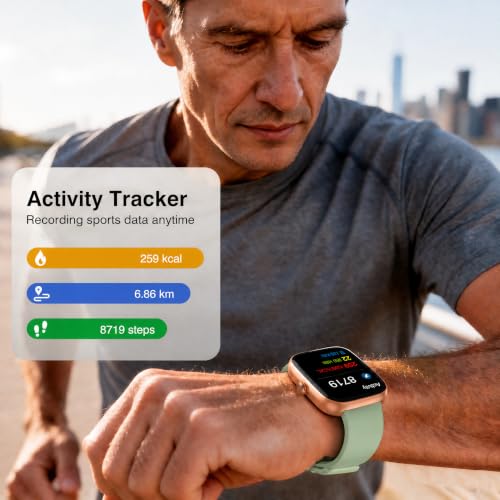 Fitness Tracker Watch with Heart Rate, Activity Tracker, Pedometer Watch - color: Light Green